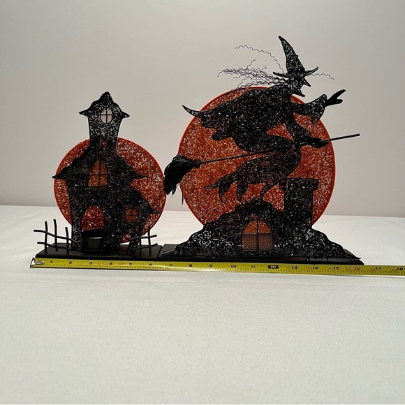 (2) Halloween Candlelight Silhouette Candle Holder...